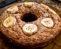 Bolo de Banana com Aveia Fitness