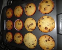 Muffins de baunilha e chocolate