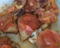 Filé de frango grelhado suculento (molhado)