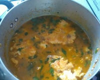 Peixe cozido simples