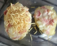 Batata recheada de microondas