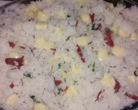 Arroz com carne seca