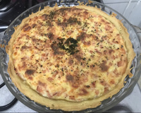 Quiche de queijo e presunto