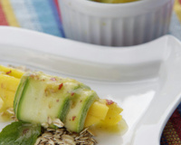 Rolê de abobrinha recheado com manga