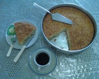 Bolo de fubá de liquidificador com coco