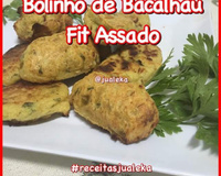 Bolinho assado de bacalhau