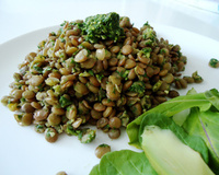Salada de lentilha e tomate (vegetariana)