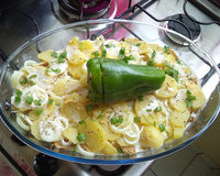 Frango cremoso com batata