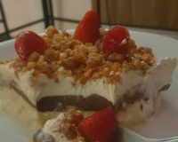 Pavê com amoras e castanhas caramelizadas