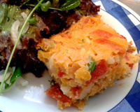 Torta de tomate e cebola