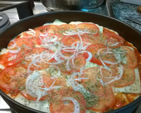 Pizza de forma para aniversário