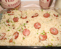 Arroz com lingüiça