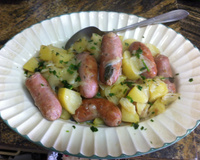 Salsichão dourado de panela de pressão