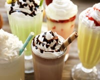 Milk-shake em 5 sabores diferentes