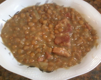 Lentilha com linguiça