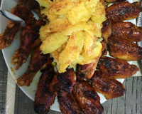 Frango assado com mel e curry