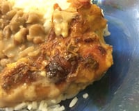 Frango assado com creme de cebola e maionese