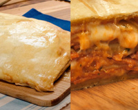 Esse lanchão feito com massa de pastel é perfeito para matar a fome da família toda (e você ainda pode usar o que tiver para o recheio)