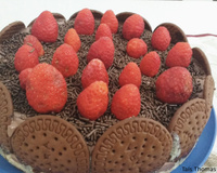 Pavê de chocolate e morango da Taís