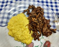 Risoto de limão com medalhão de filé mignon e shimeji