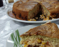 Torta de frango milho e requeijão