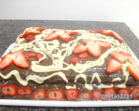 Torta de brigadeiro com morango