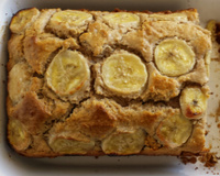 Bolo integral diet de banana