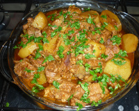 Costelinha de porco com batata