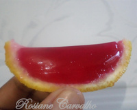 Gelatina na casca da laranja