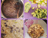 Risoto de gorgonzola com pera e filé mignon