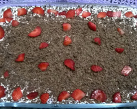 Pavê de morango com chocolate
