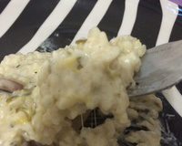 Risoto de abobrinha com linguiça defumada