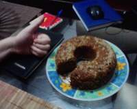 Bolo natural de aveia e banana