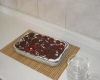 Sobremesa deliciosa de morango