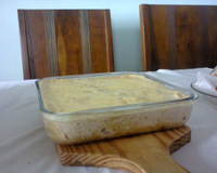 Gravatinha com frango e molho branco