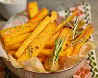 Polenta frita crocante