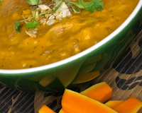 Sopa de jerimum com frango