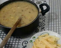 Sopa de batata com bacon