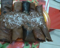 Panqueca doce de chocolate e banana