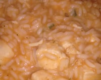 Risoto de frango com queijo