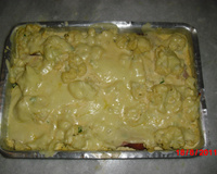 Filé de frango com couve flor ao forno