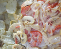 Cação assado no forno