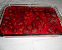 Torta de morango espelhada