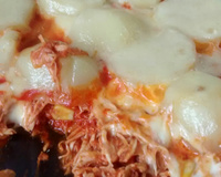 Batata de forno com frango rápida