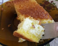 Bolo de fubá com creme