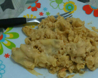 Macarrão com sardinha e creme de leite