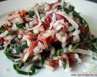 Risoto de carne seca com couve