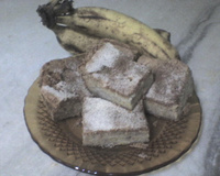 Bolo rápido de banana e canela