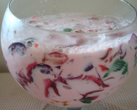 Gelatina colorida com guaraná