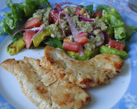 Salada deliciosa de abacate